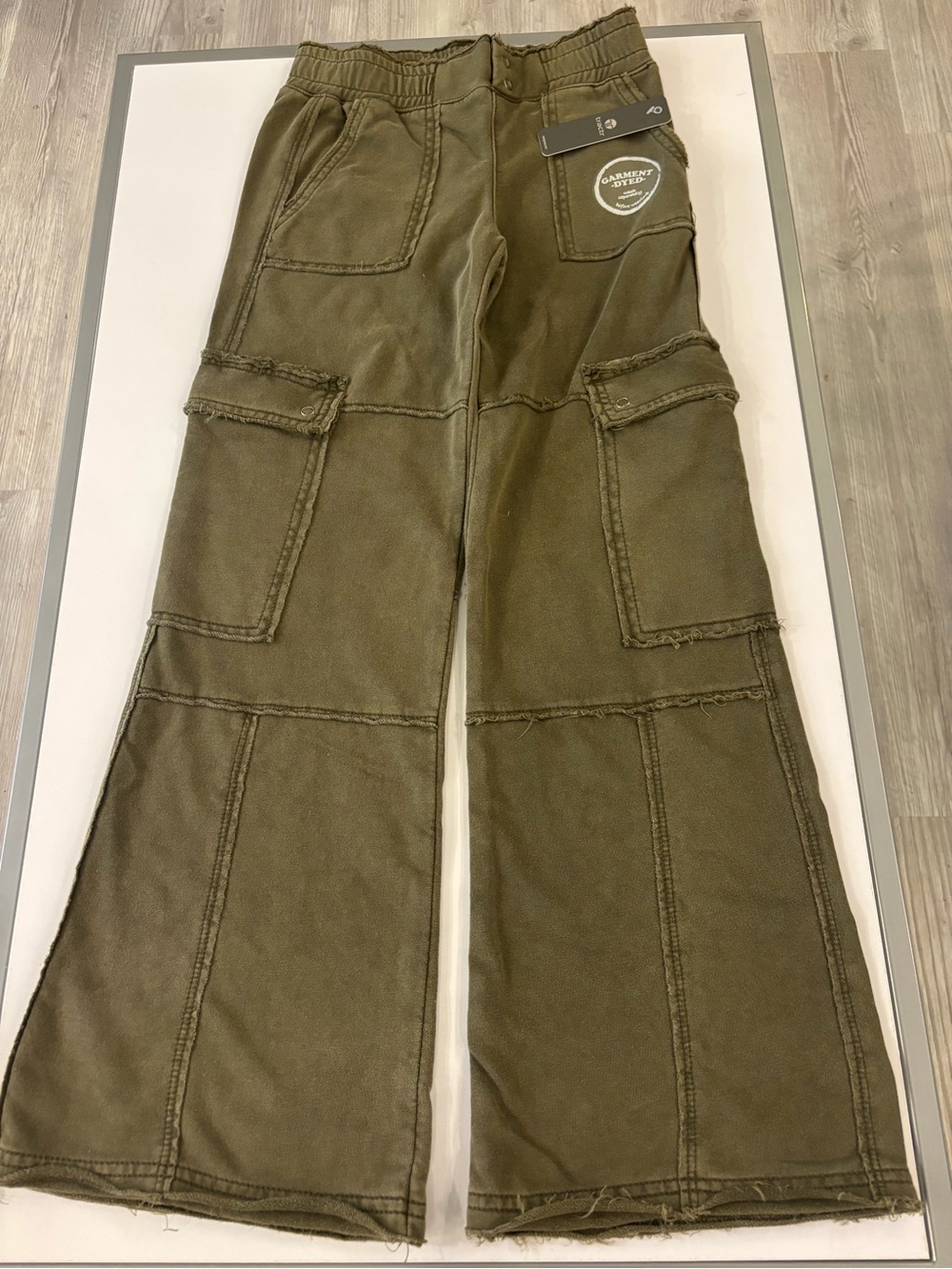 Tractr Kids Olive Green Cargo Flare Pants